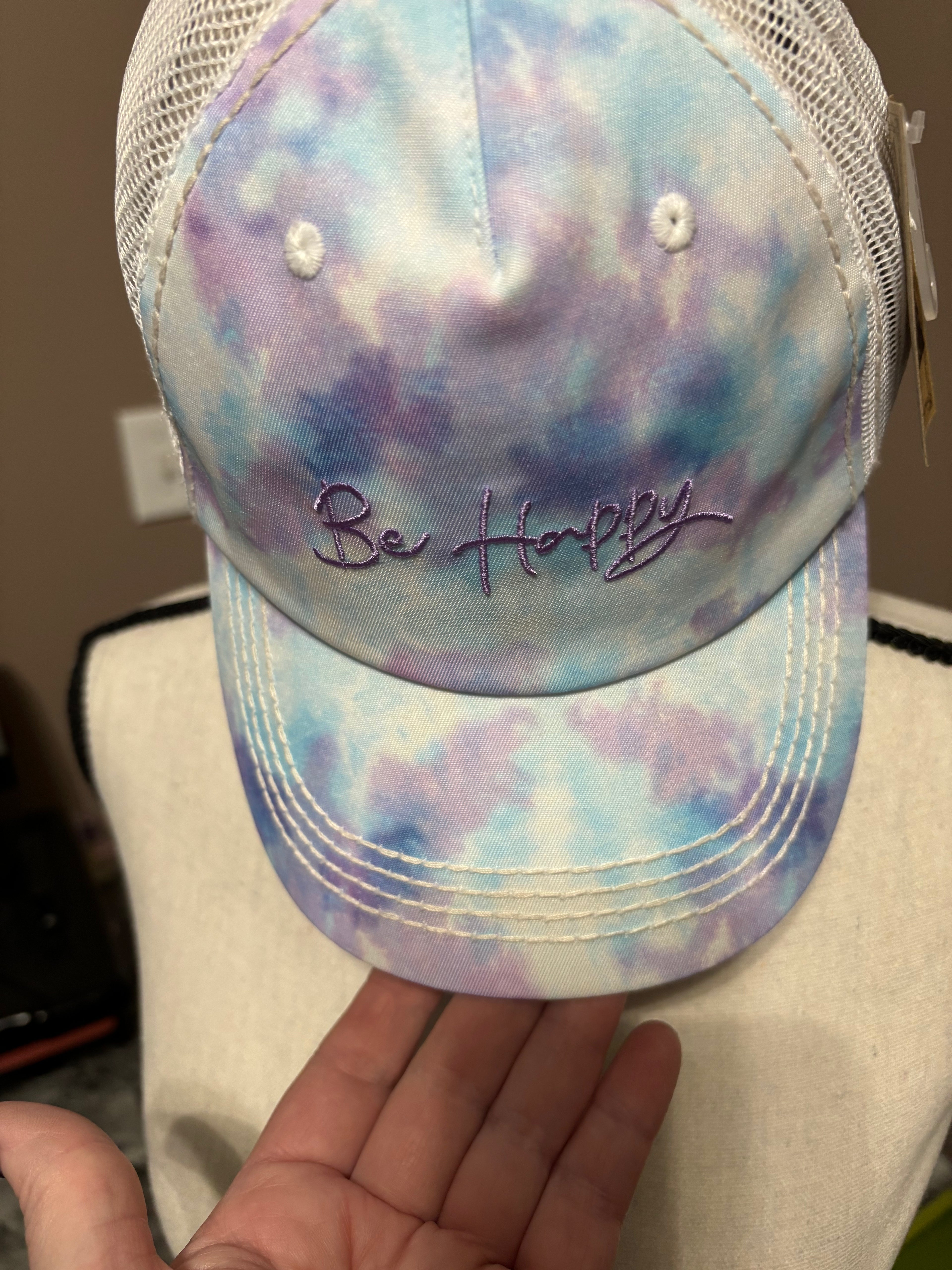 Be happy blue ballcap