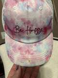Be happy pink ballcap