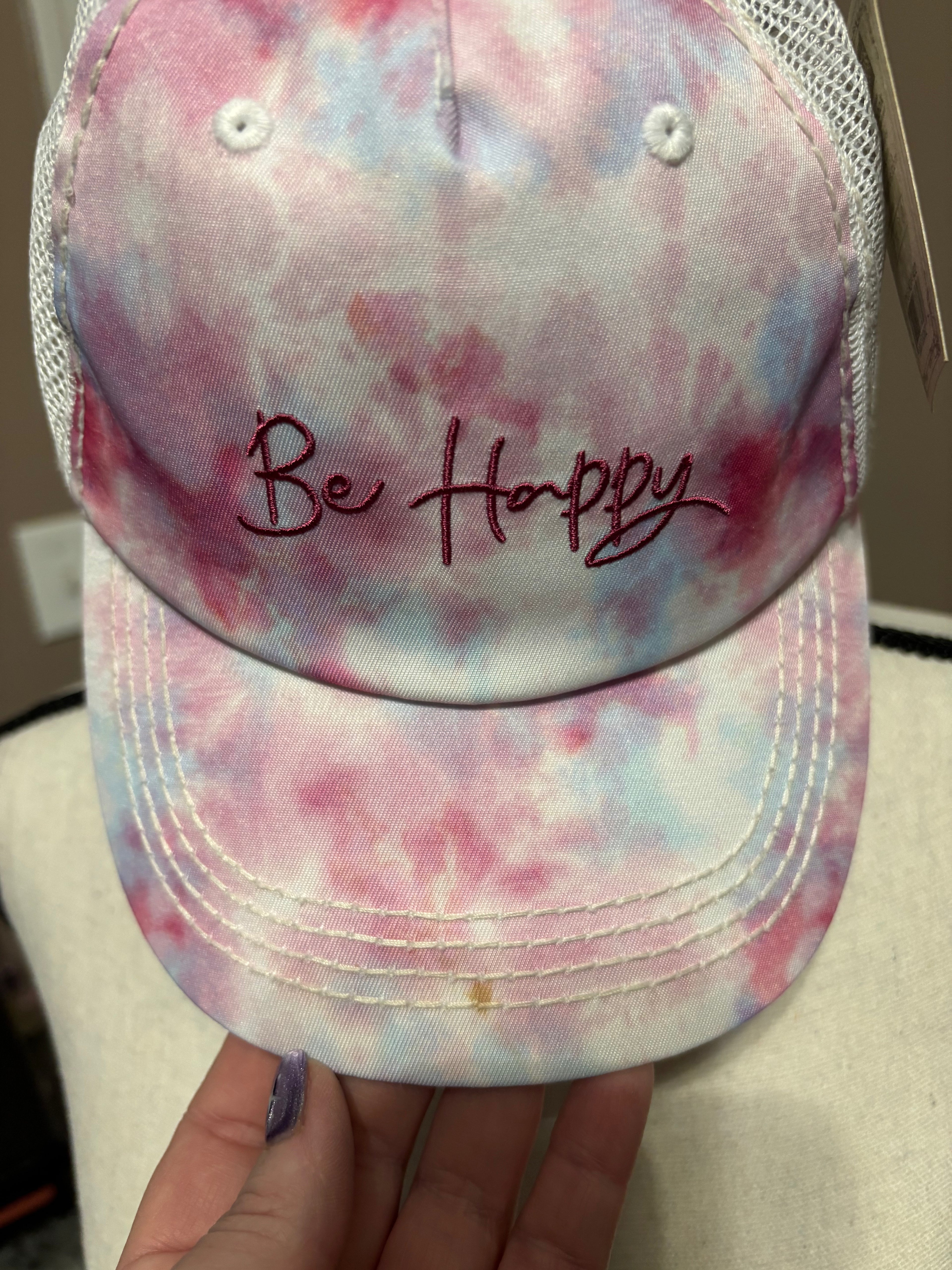 Be happy pink ballcap