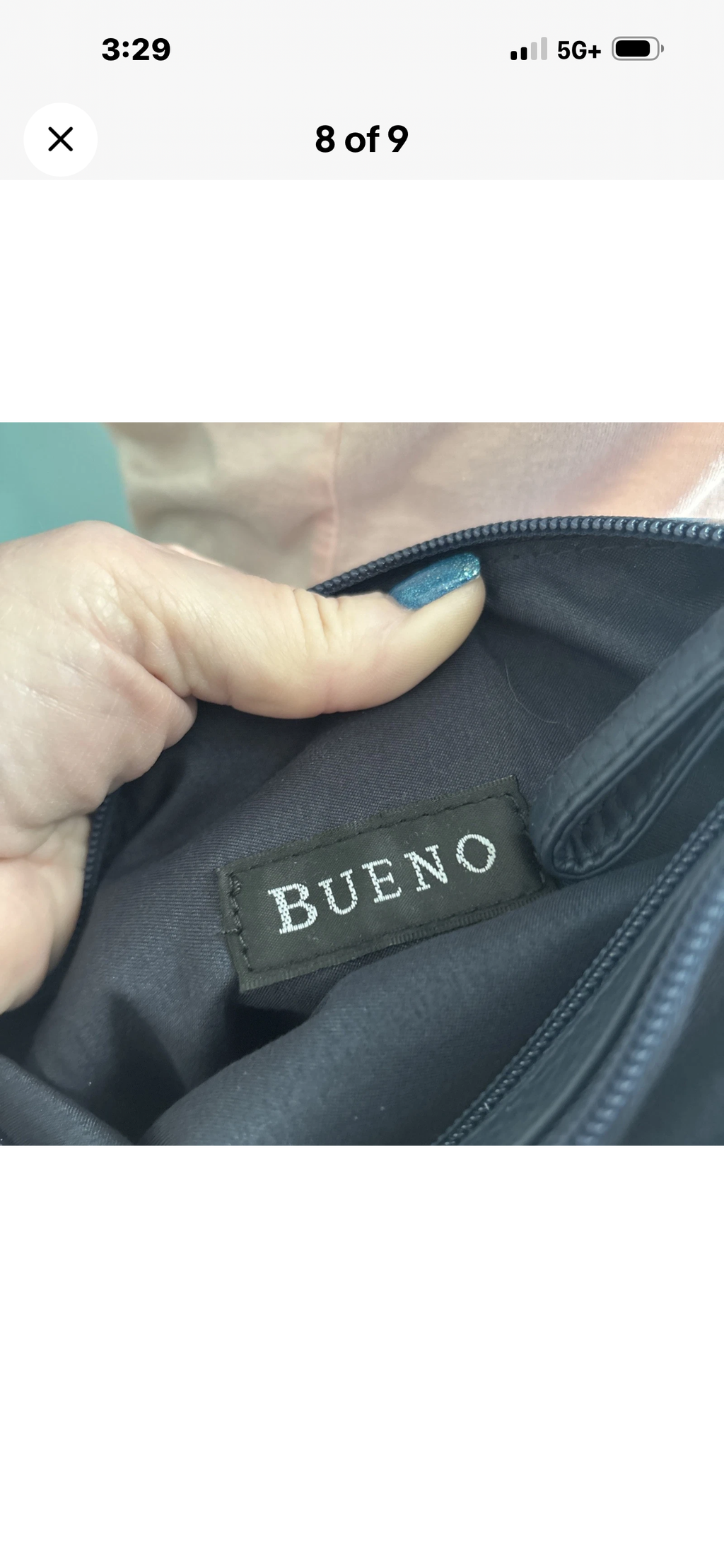 Bueno blue handbag